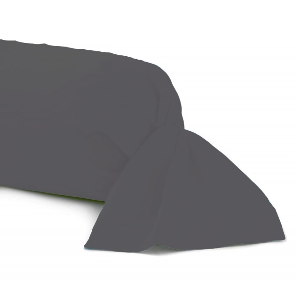Taie de traversin 43x185 cm fabrication française 100% coton anthracite