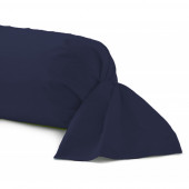 Taie de traversin 43x185 cm fabrication française 100% coton bleu foncé