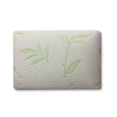 Oreiller mémoire de forme Visco 40x60 cm – Forme rectangulaire ergonomique – Enveloppe en bambou déhoussable et lavable