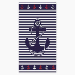 Serviette de plage Ancre Marin 90 x 170