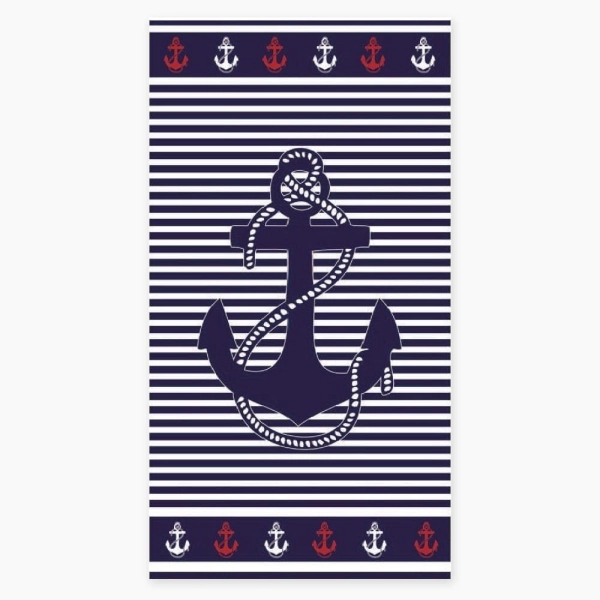 Serviette de plage Ancre Marin 90 x 170
