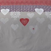 Housse de couette avec 2 taies carrées|flanelle coton|Naty