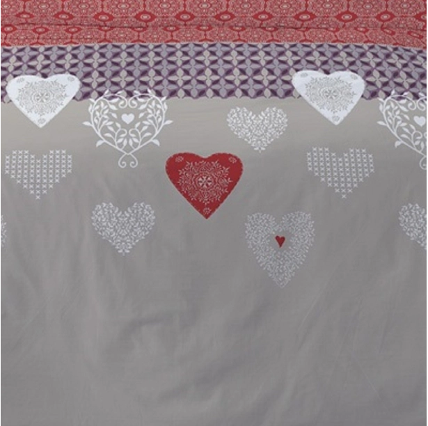 Housse de couette avec 2 taies carrées|flanelle coton|Naty