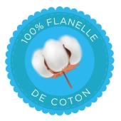 Housse de couette avec 2 taies carrées|flanelle coton|Naty