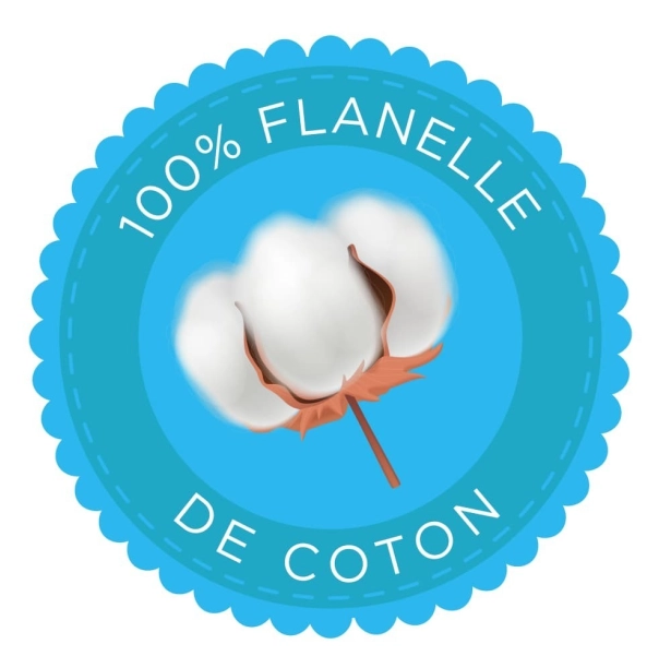 Housse de couette avec 2 taies carrées|flanelle coton|Naty