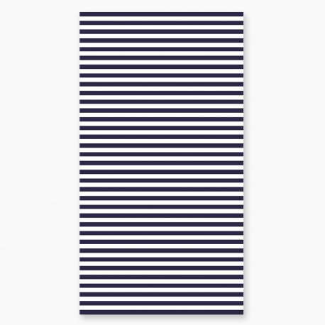 Serviette rayée bleu marine 90x170 cm