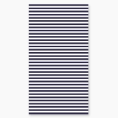 Serviette de plage rayée bleu marine et blanc 90x170 cm 100 % coton premium - Drap de plage intemporel, absorption optimale