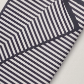 Serviette de plage rayée bleu marine et blanc 90x170 cm 100 % coton premium - Drap de plage intemporel, absorption optimale