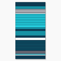 Serviette de plage Rayée Bleue Grise sur fond neutre