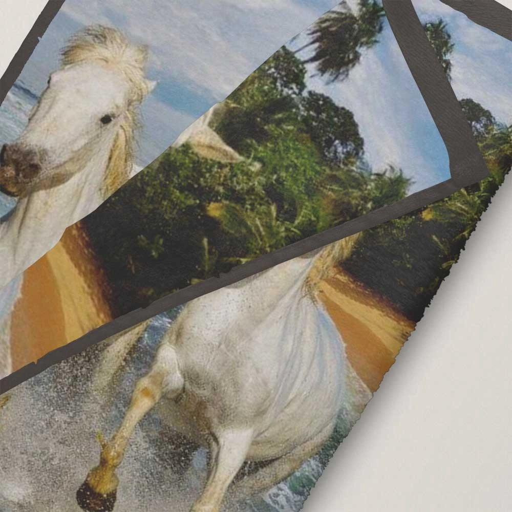 Serviette de plage coton Chevaux Plage 90x170cm