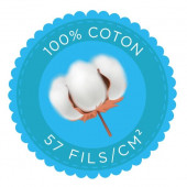 Vanoise rouge en coton tissage 57 fils