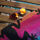 Zoom serviette de plage double margouillat 140x180