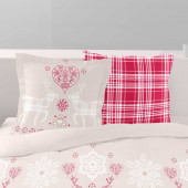 Taies d'oreillers Vanoise rouge de 65x65cm