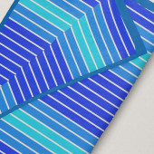 Serviette de plage double Rayée Camaïeu de bleu pliée