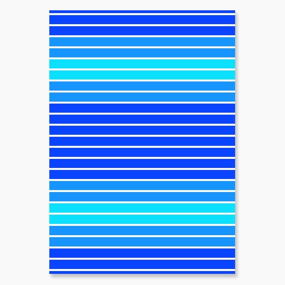 Drap de plage Camaïeu bleu 140x180 cm – Seviette de plage XXL 100 % coton égyptien rayures bleues, confort spacieux