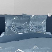 Taies d'oreiller carrées Nuit des Alpes