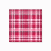 Lot 2 taies d'oreiller carrées   Esprit chalet   Pur coton   Vanoise Rouge