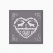 Taie Winter Gris 65x65 cm