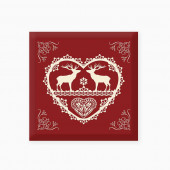 Taie Winter Rouge 65x65 cm