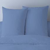 taies d'oreiller 100% satin de coton bleues