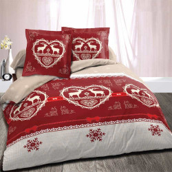 Housse de Couette 220x240 Chalet Winter Rouge