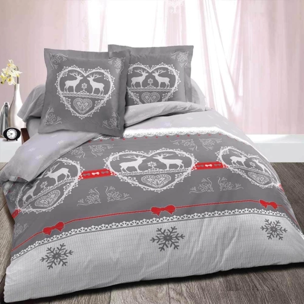 Housse de couette modèle Winter Gris en 240x260cm