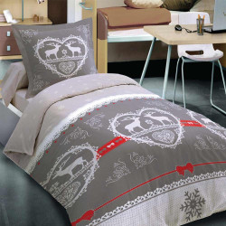 Parure Chalet Winter Gris 90x190 cm