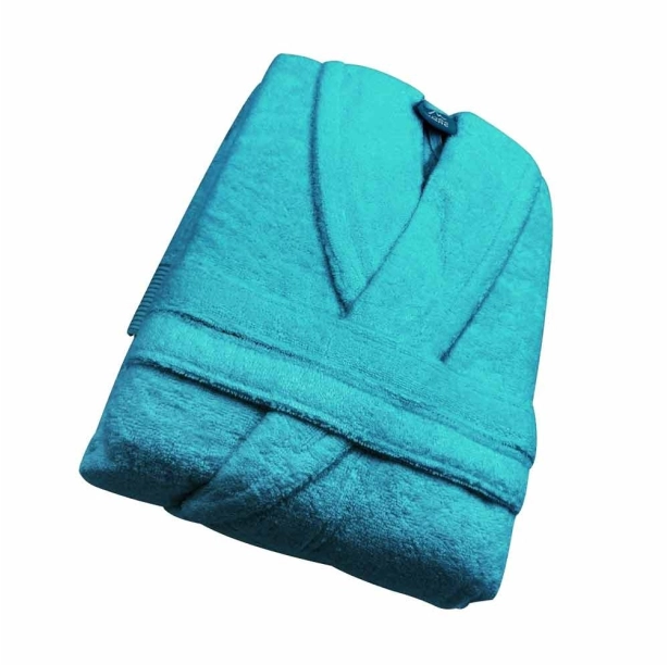 Peignoir de bain à col châle 70% coton et 30% bambou 450 g/m² - Doux et ultra-absorbant – hypoallergénique – Coupe mixte