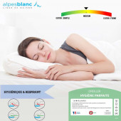 Indice de fermeté Oreiller Hygiène Parfaite Alpes blanc