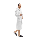 Peignoir de bain avec capuche 450 g/m² – 70% Coton peigné, 30% Bambou – Ultra doux, confortable et absorbant – hypoallergénique