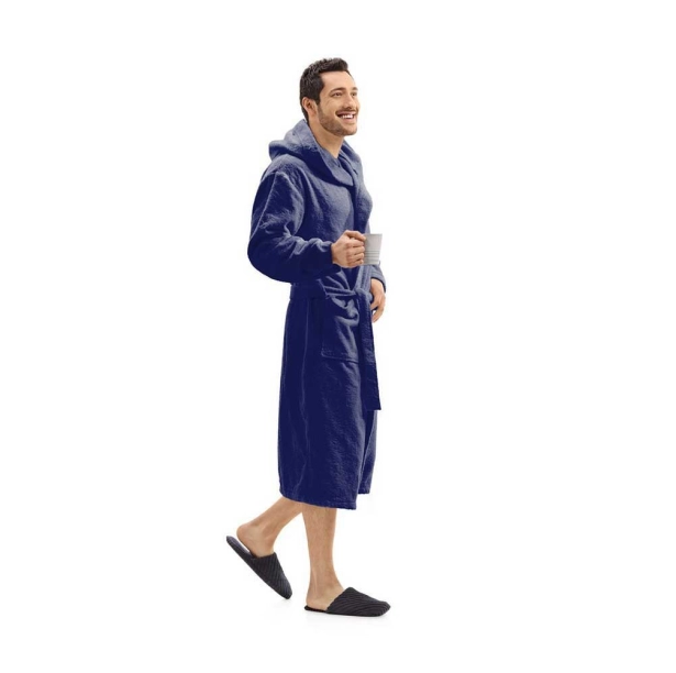Peignoir de bain avec capuche 450 g/m² – 70% Coton peigné, 30% Bambou – Ultra doux, confortable et absorbant – hypoallergénique
