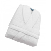 Peignoir de bain à col châle 70% coton et 30% bambou 450 g/m² - Doux et ultra-absorbant – hypoallergénique – Coupe mixte