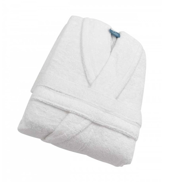 Peignoir de bain à col châle 70% coton et 30% bambou 450 g/m² - Doux et ultra-absorbant – hypoallergénique – Coupe mixte