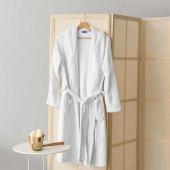Peignoir de bain à col Châle – Mixte – 100% coton 450 g/m² – Doux et absorbant – Style classique et intemporel – Séchage rapide