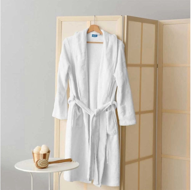 Peignoir de bain à col Châle – Mixte – 100% coton 450 g/m² – Doux et absorbant – Style classique et intemporel – Séchage rapide