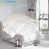 caractéristiques couette duvet fabriquée en France 260x240 cm