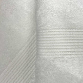 zoom serviette coton et bambou blanche