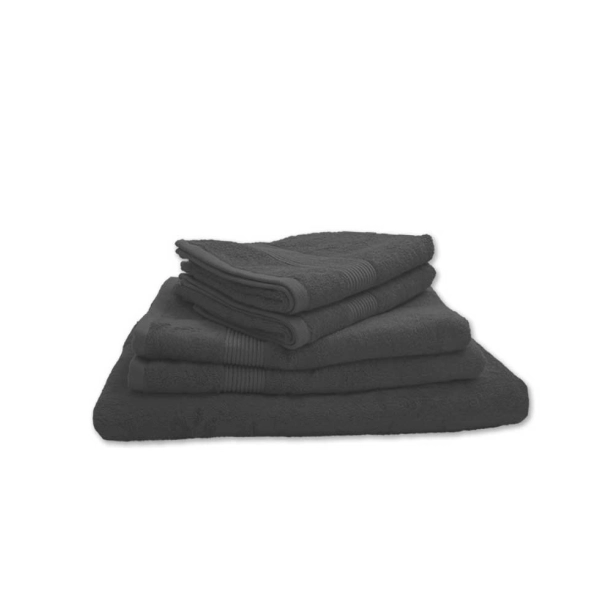 Lot de 5 serviettes de bain 600 g/m² en coton et bambou - Ultra-douces et absorbantes, qualité premium, anti-bactériennes