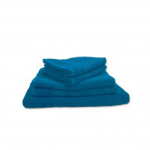Lot de 5 Grandes Serviettes Eponge 600 g/m²  100 % coton - Bleu canard
