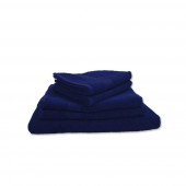 Lot de 5 Grandes Serviettes Eponge 600 g/m²  100 % coton - Bleu Monaco