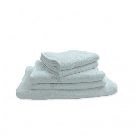 Lot de 5 Grandes Serviettes Eponge 600 g/m²  100 % coton - Blanc