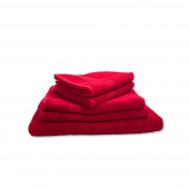 Lot de 5 Grandes Serviettes Eponge 600 g/m²  100 % coton - Rouge