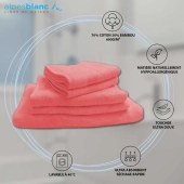 Lot de 5 serviettes de bain 600 g/m² en coton et bambou - Ultra-douces et absorbantes, qualité premium, anti-bactériennes