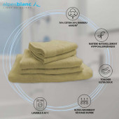Caractéristiques serviettes par lot de 5 coton et bambou Taupe