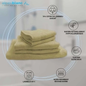 Lot de 5 serviettes de bain 600 g/m² en coton et bambou - Ultra-douces et absorbantes, qualité premium, anti-bactériennes