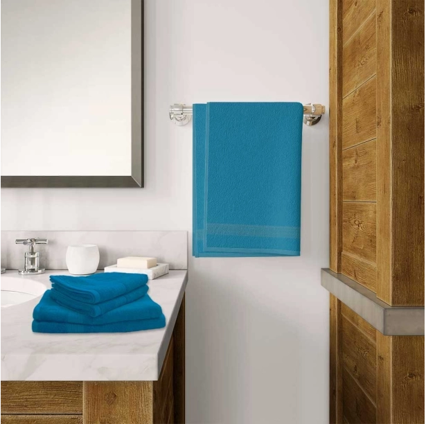 Lot de 5 serviettes de bain 600 g/m² en coton et bambou - Ultra-douces et absorbantes, qualité premium, anti-bactériennes