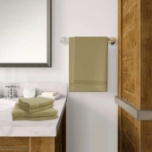 Lot de 5 serviettes de bain 600 g/m² en coton et bambou - Ultra-douces et absorbantes, qualité premium, anti-bactériennes