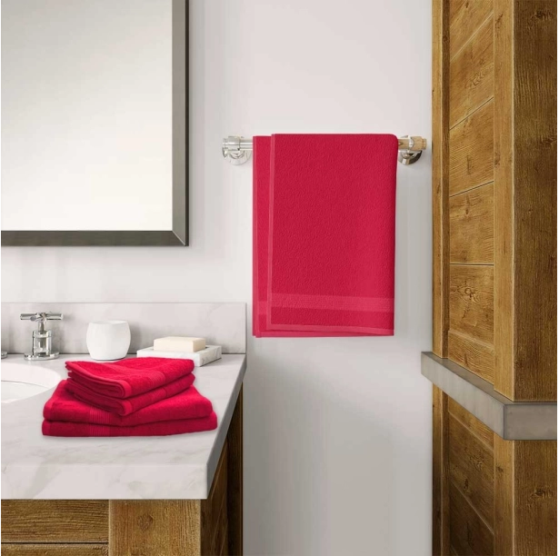 Lot de 5 serviettes de bain 600 g/m² en coton et bambou - Ultra-douces et absorbantes, qualité premium, anti-bactériennes