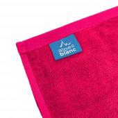 Lot de 5 serviettes coton et Bambou marque Alpes Blanc fuchsia