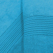 Zoom lot de 5 serviettes 70% coton 30% bambou bleu canard